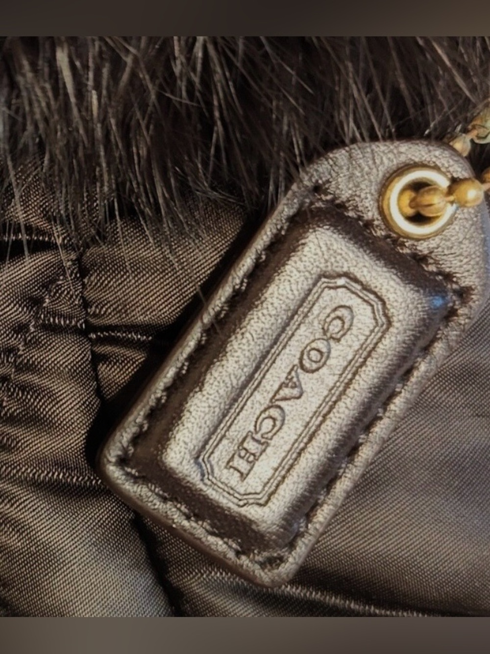 Coach 1788 Vintage Soho Ski Wristlet with Rabbit Fur (Black) - EUC - Picture 6 of 8